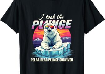 Polar Bear Plunge Survivor Fun Winter Adventurers Apparel T-Shirt