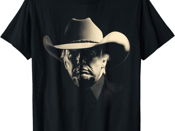 President trump head cowboy usa 2024 vote election us july 4 t-shirt