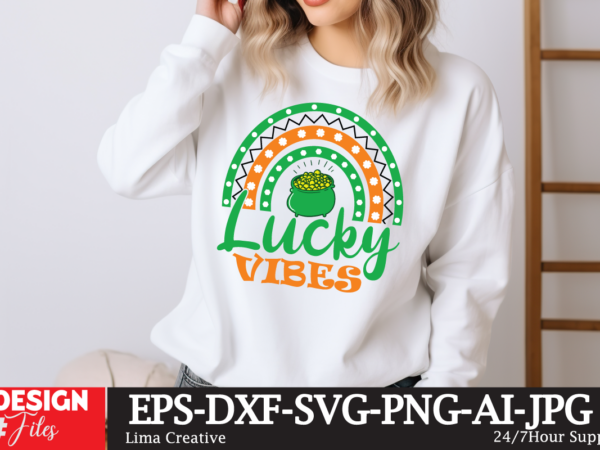 Lucky vibes svg cut file, happy st patrick’s day svg, st patrick svg, st patricks day svg, st patrick’s day svg, st patricks svg, shamrock t shirt vector graphic