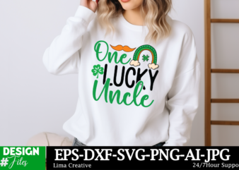 One Lucky Uncle SVG Cut File, Happy St. Patrick’s Day SVG, St. Patrick’s Day SVG, St Patrick’s Day Quotes, Irish SVG, Clover svg, Shamrock s t shirt design online