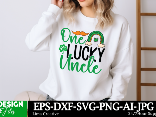 One lucky uncle svg cut file, happy st. patrick’s day svg, st. patrick’s day svg, st patrick’s day quotes, irish svg, clover svg, shamrock s t shirt design online