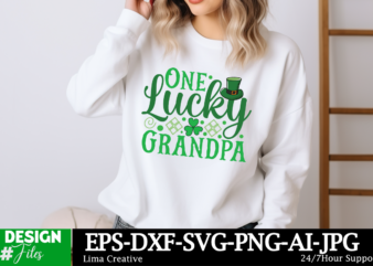 One Lucky Grandpa SVG Cut File, Happy St. Patrick’s Day SVG, St. Patrick’s Day SVG, St Patrick’s Day Quotes, Irish SVG, Clover svg, Shamrock