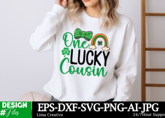 One Lucky Cousin SVG Cut File, Happy St. Patrick’s Day SVG, St. Patrick’s Day SVG, St Patrick’s Day Quotes, Irish SVG, Clover svg, Shamrock