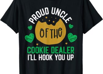 Proud uncle of a cookie dealer girl troop leader scouting t-shirt