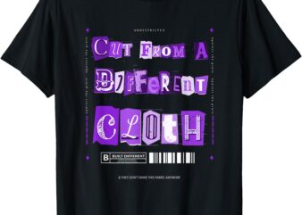 Purple Cut From A Different Cloth Purple Color Graphic T-Shirt