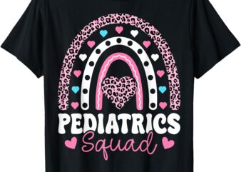 Rainbow Pediatrics Squad – Valentine’s Day Pediatrics Nurse T-Shirt