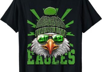 Retro Cute Eagles With Sunglasses Flying Bird T-Shirt