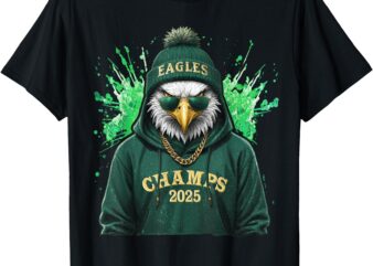 Retro Eagles Sunglasses Championship 2025 Celebrated Eagles T-Shirt