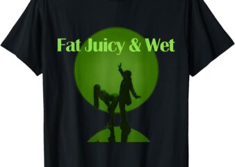 Retro fat juicy tee and wet vintage lover design t-shirt