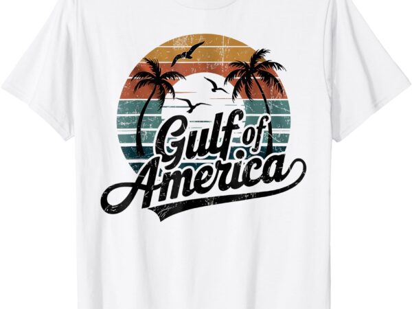 Retro gulf of usa america 2025 american flag gulf mexico t-shirt