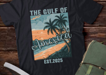 Retro Gulf Of USA America Est 2025 American Flag Gulf Mexico lb48