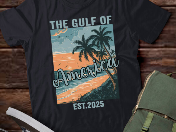 Retro gulf of usa america est 2025 american flag gulf mexico lb48 t shirt design online