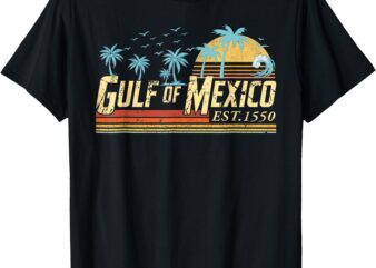 Retro Gulf of Mexico Est 1550 Beach Gulf Mexico Forever T-Shirt