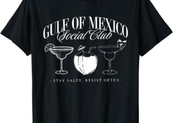 Retro Gulf of Mexico Social Club Progressive Liberal T-Shirt