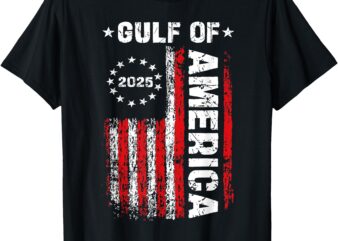 Retro Gulf of USA America Funny USA Flag T-Shirt