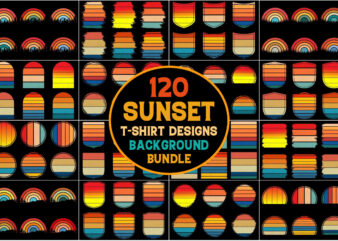 Retro vintage sunset grunge background bundle