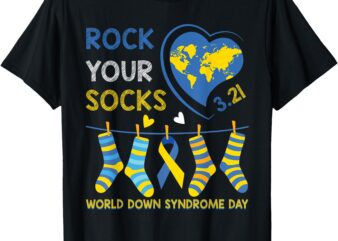 Rock Your Socks Awareness World Down Syndrome Day Womens Kid T-Shirt