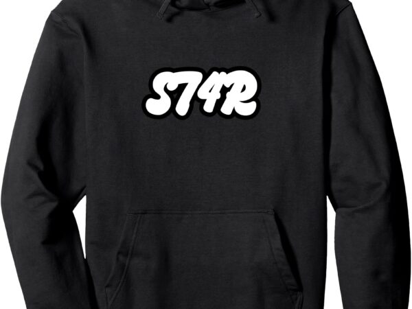 St4r hood pullover hoodie t shirt template vector