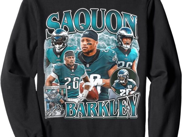 Saquon eagles vintage barkley design 90s graphic sweatshirt