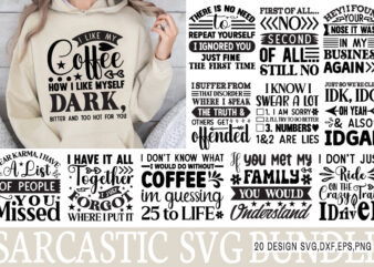 Sarcastic Quotes T-shirt Bundle Sarcastic Quotes Svg Bundle