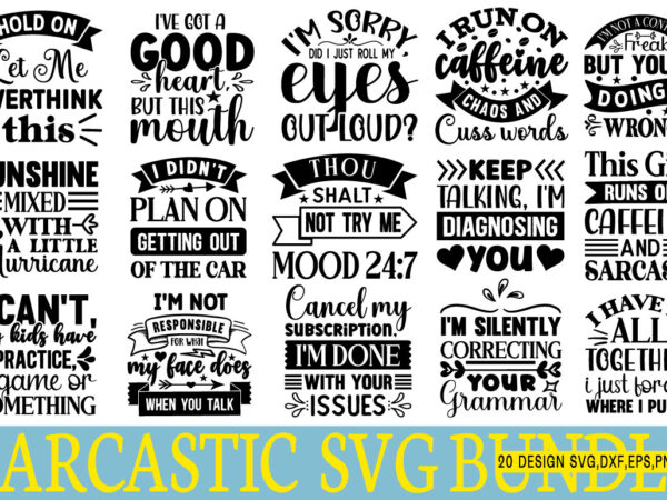 Sarcastic t-shirt bundle sarcastic svg bundle