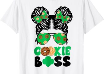 Scout Cookie Boss Girls Kidlife Messy Bun Sunglasses T-Shirt