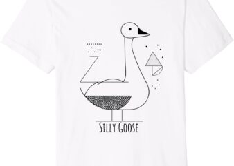 Silly Goose Minimalist Line Art Premium T-Shirt