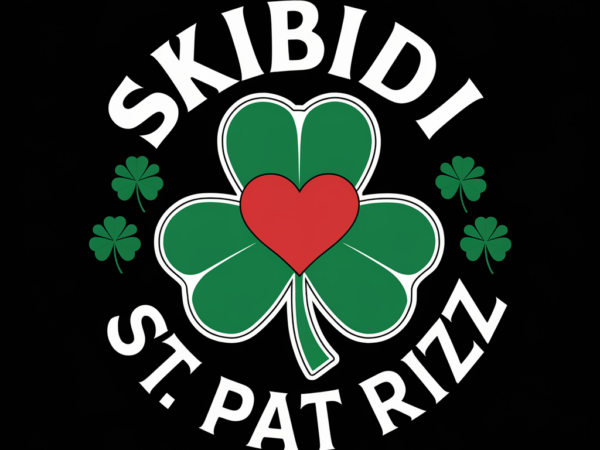 Skibidi st pat rizz t shirt template vector