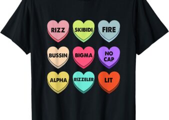 Skibidi Valentine’s Day Funny Valentine’s Day Rizz No Cap T-Shirt