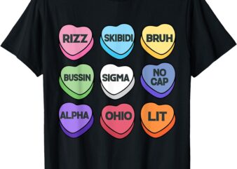 Skibidi Valentine’s Day Funny Valentines Day Rizzlers Sigma T-Shirt