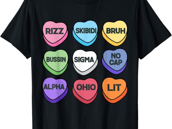 Skibidi valentine’s day funny valentines day rizzlers sigma t-shirt