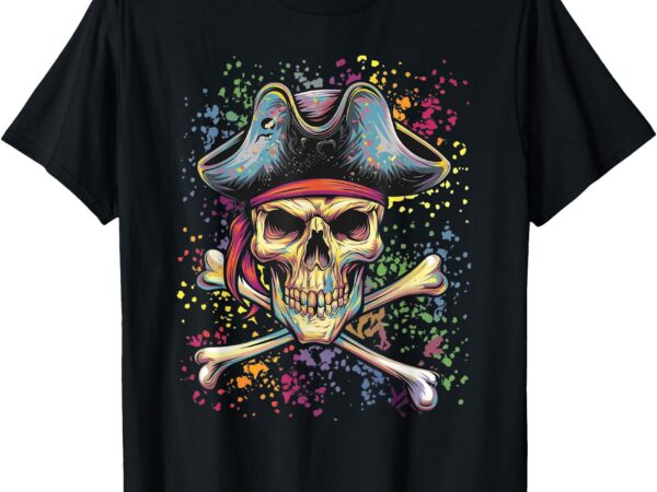 Skull & crossbones pirate vintage flag t-shirt