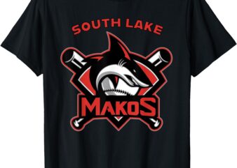 South Lake Makos Baseball Team Shark T-Shirt