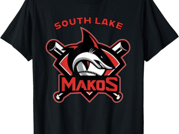 South lake makos baseball team shark t-shirt