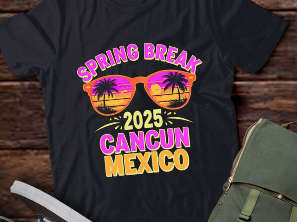 Spring break mexico 2025 sunglasses retro beach vacay pa79 t shirt template vector