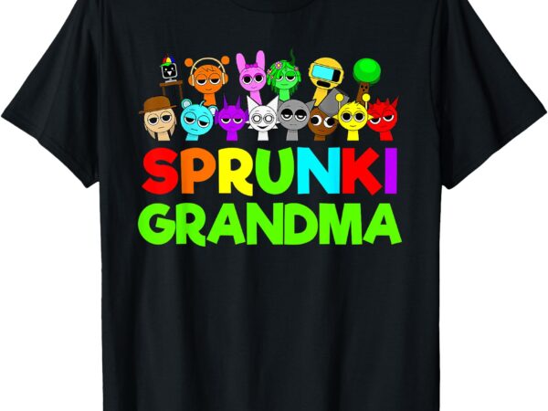 Sprunki grandma birthday sprunki family party decorations t-shirt