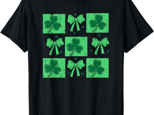 St patrick’s day green coquette shamrock clover graphic t-shirt