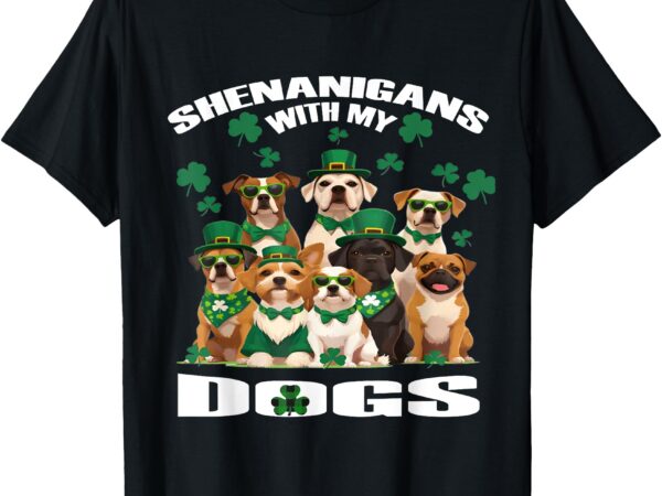 St patricks pawtricks day dogs saint pattys shamrock leopard t-shirt