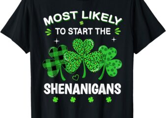 St Patricks day Shamrock Shenanigans leopard Irish women men T-Shirt