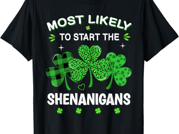 St patricks day shamrock shenanigans leopard irish women men t-shirt