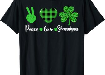 St Patricks day Shamrock Shenanigans leopard lucky women boy T-Shirt