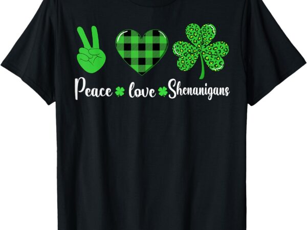 St patricks day shamrock shenanigans leopard lucky women boy t-shirt