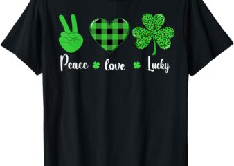 St Patricks day Shamrock leopard lucky love Irish women kids T-Shirt