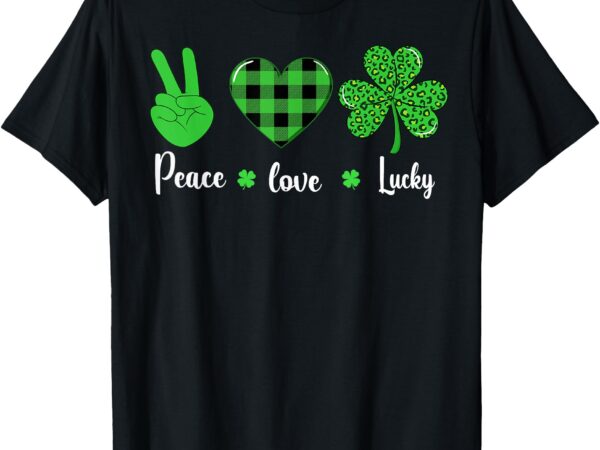 St patricks day shamrock leopard lucky love irish women kids t-shirt