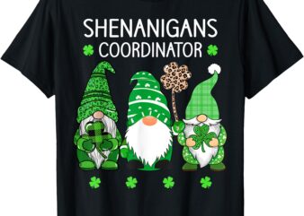 St Patricks day lucky Shamrock Shenanigans gnomes women T-Shirt