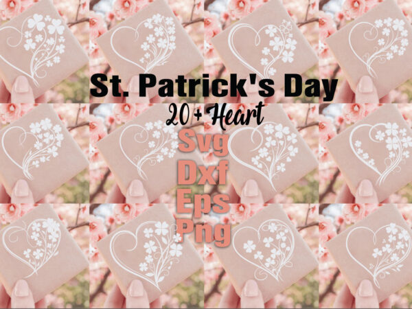 St. patrick’s day heart t-shirt bundle st. patrick’s day heart svg bundle