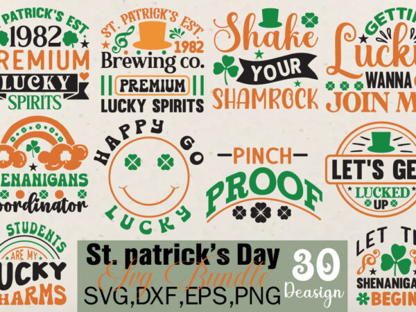 St patricks day t-shirt bundle st patricks day svg bundle