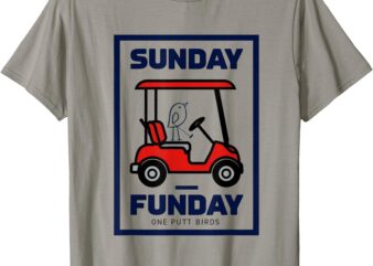 Sunday Funday Golf, Male and female golfers T-Shirt