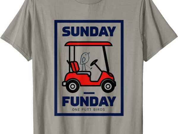 Sunday funday golf, male and female golfers t-shirt