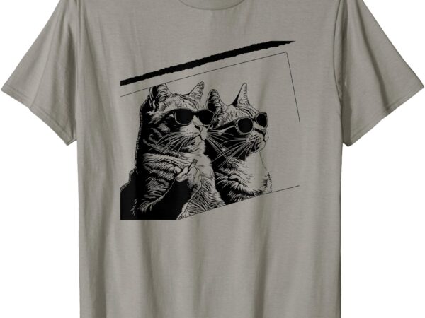 Swaggin sunglasses cat t-shirt